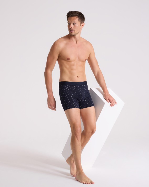 Boxer imprim signature en coton