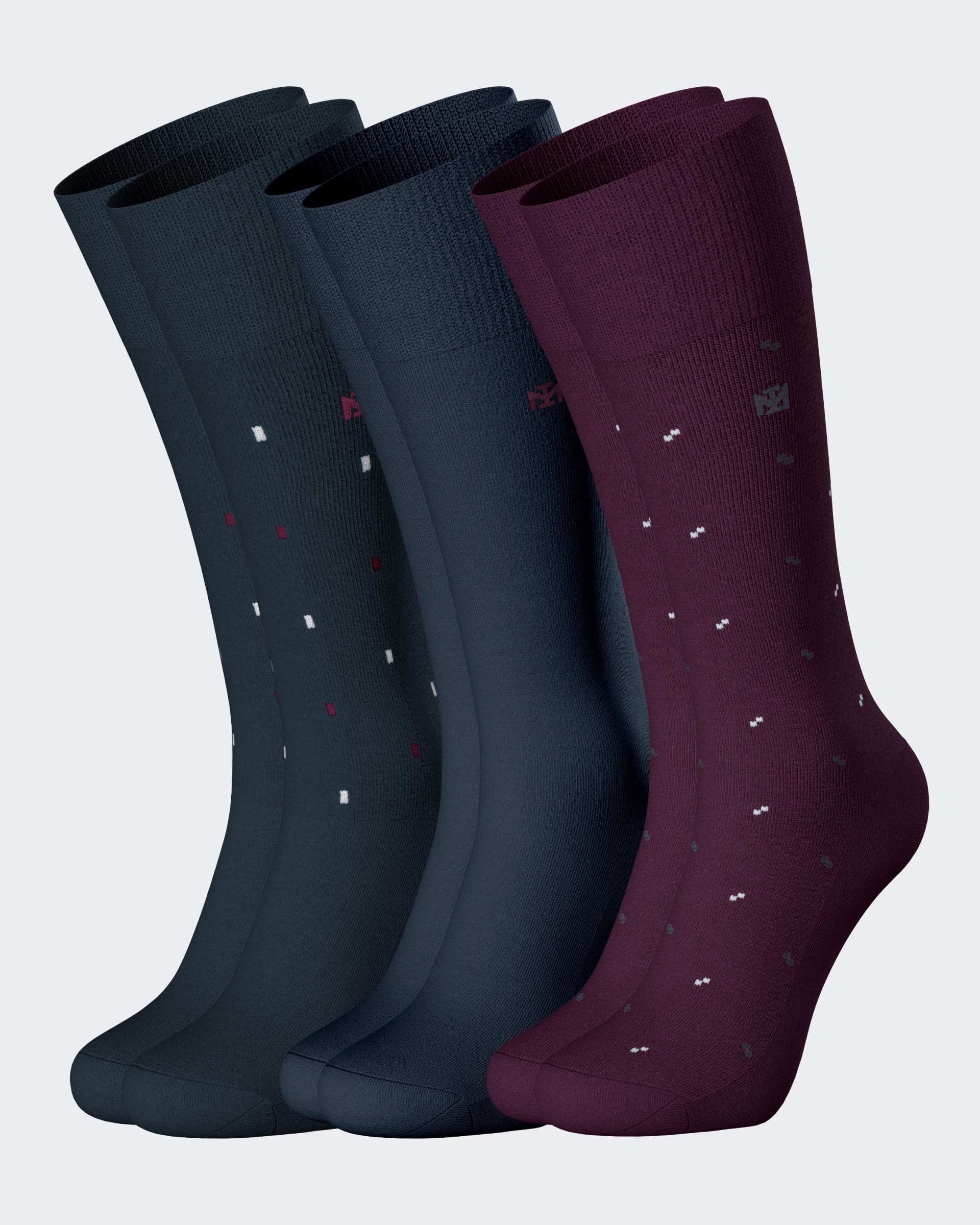 IM HM MEIA MEDIO Duplo Jaquard 084 Pack3