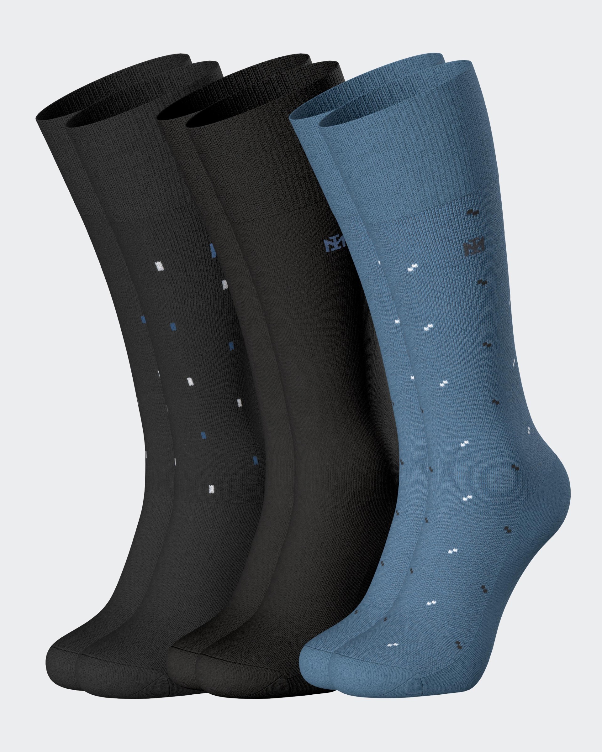 IM HM MEIA MEDIO Duplo Jaquard 084 Pack3