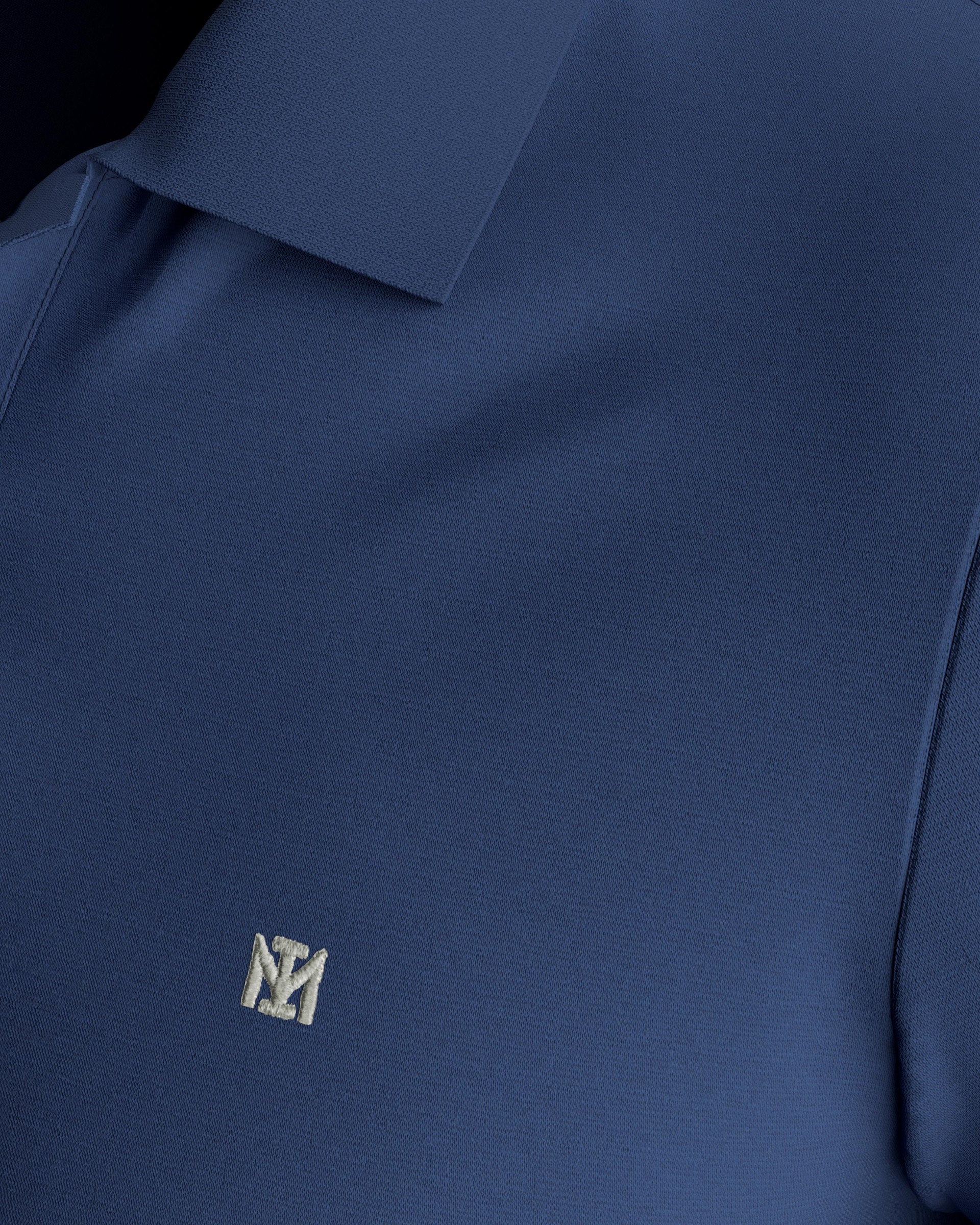 Ensfarvet Polo i Bomuld