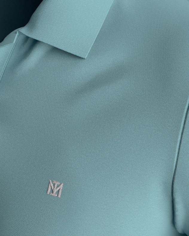 Polo liso em Algodão