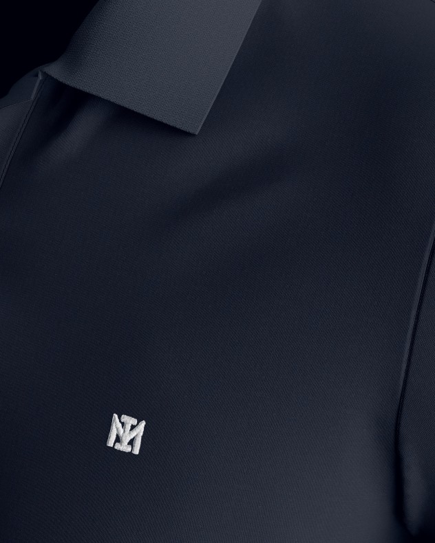 Einfarbiges Poloshirt aus Baumwolle