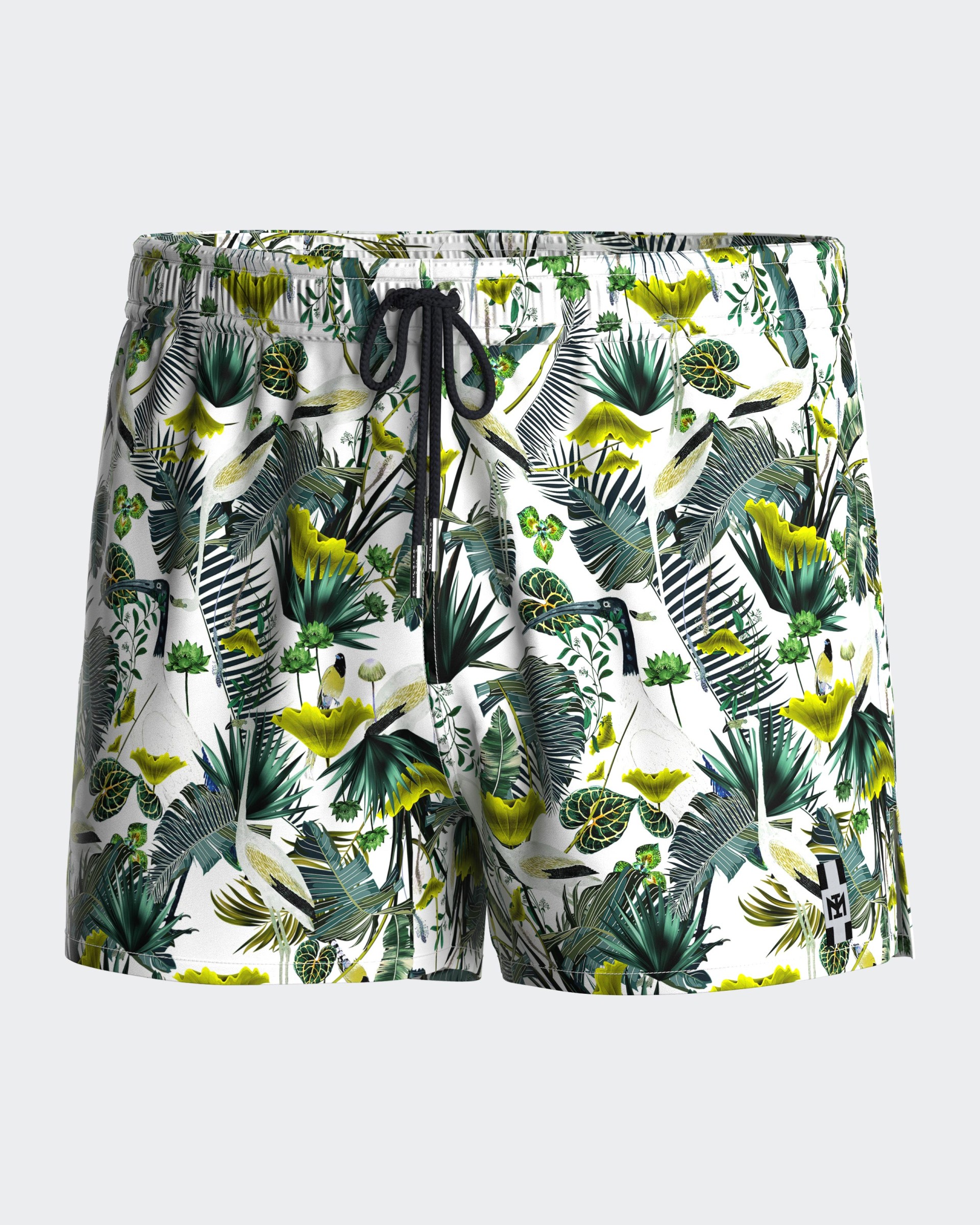 Bañador Short Corto con estampado tropical