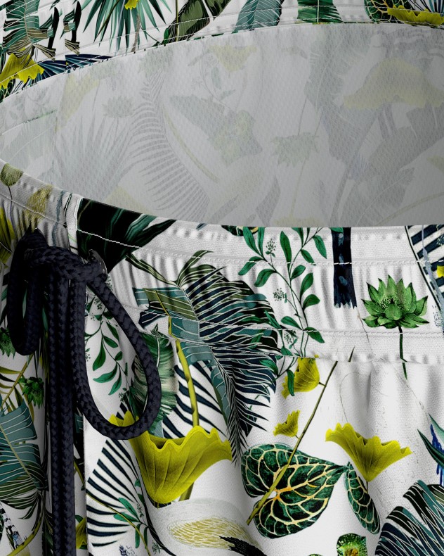Tropical printed swim short