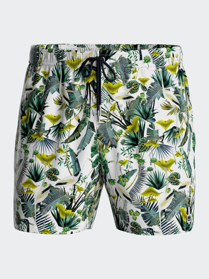 Badeshorts mit tropischem Print