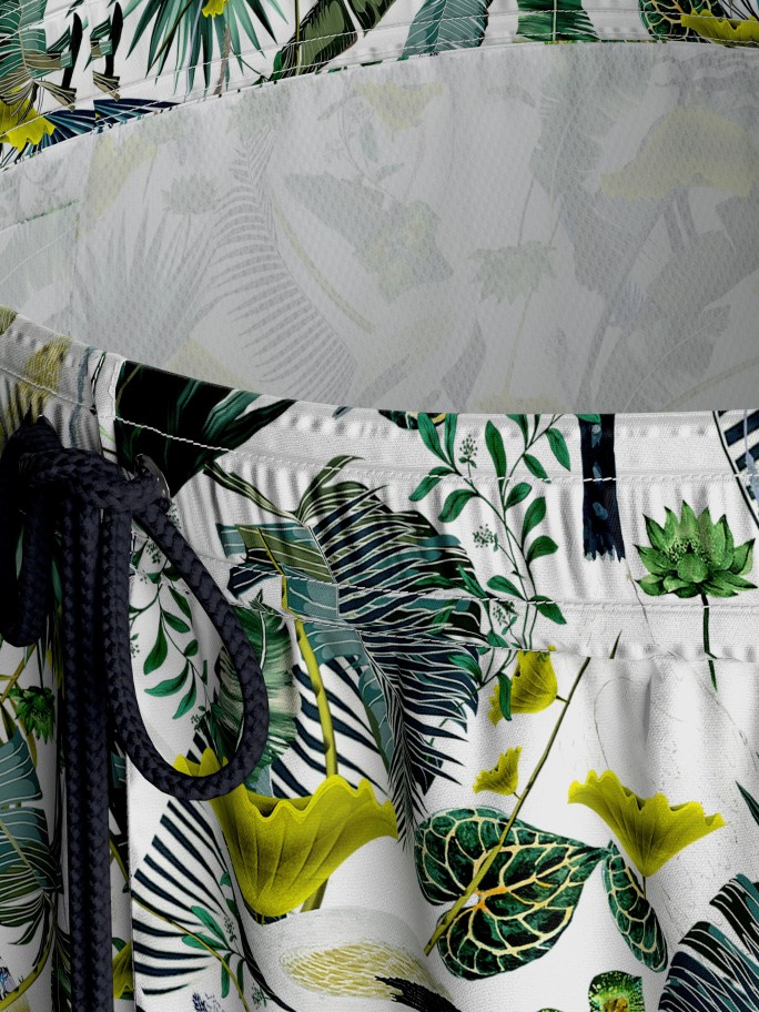 Badeshorts mit tropischem Print