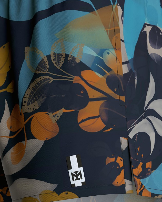 Short tropical printed swim short