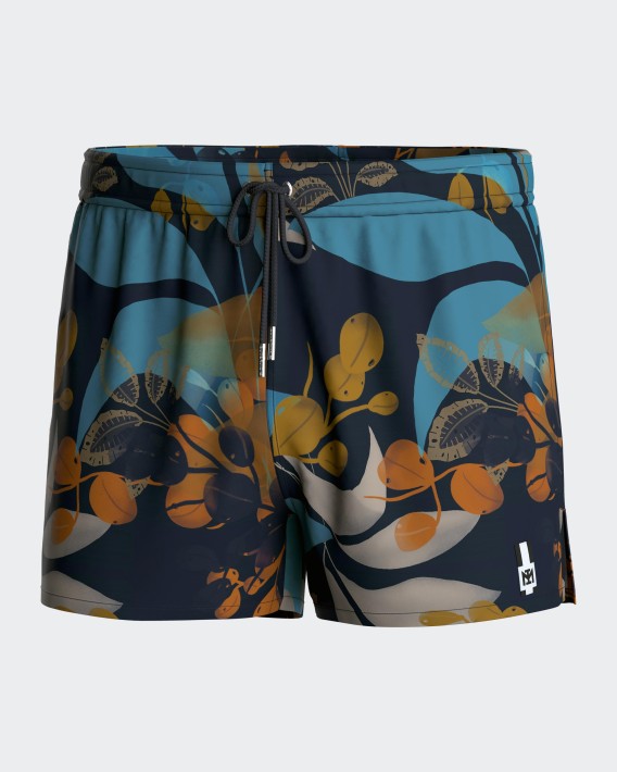 Cales de banho curtos estampado tropical