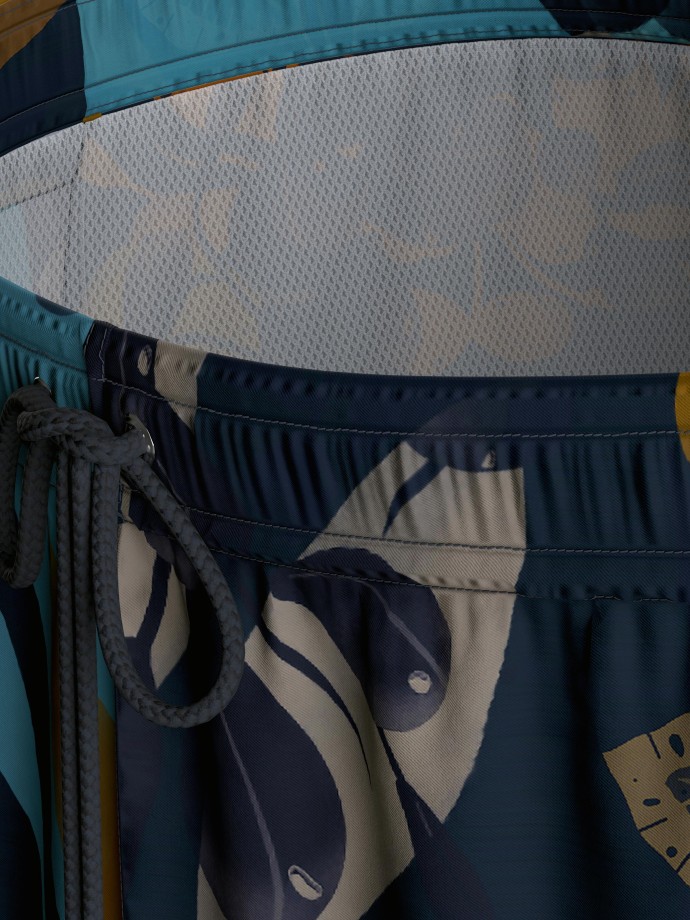 Tropical printed swim short