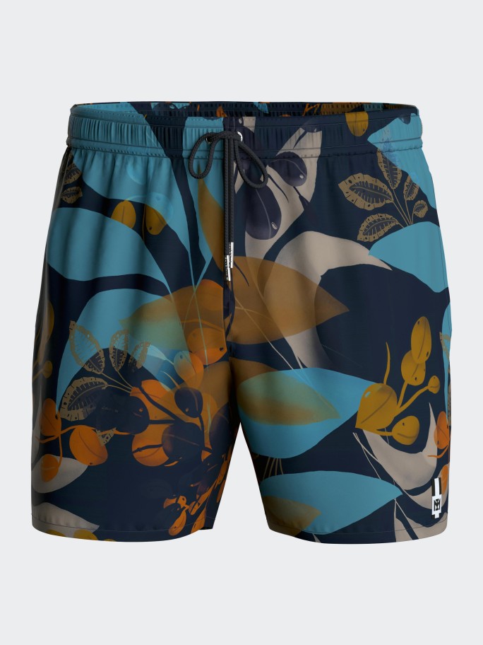 Tropical printed swim short