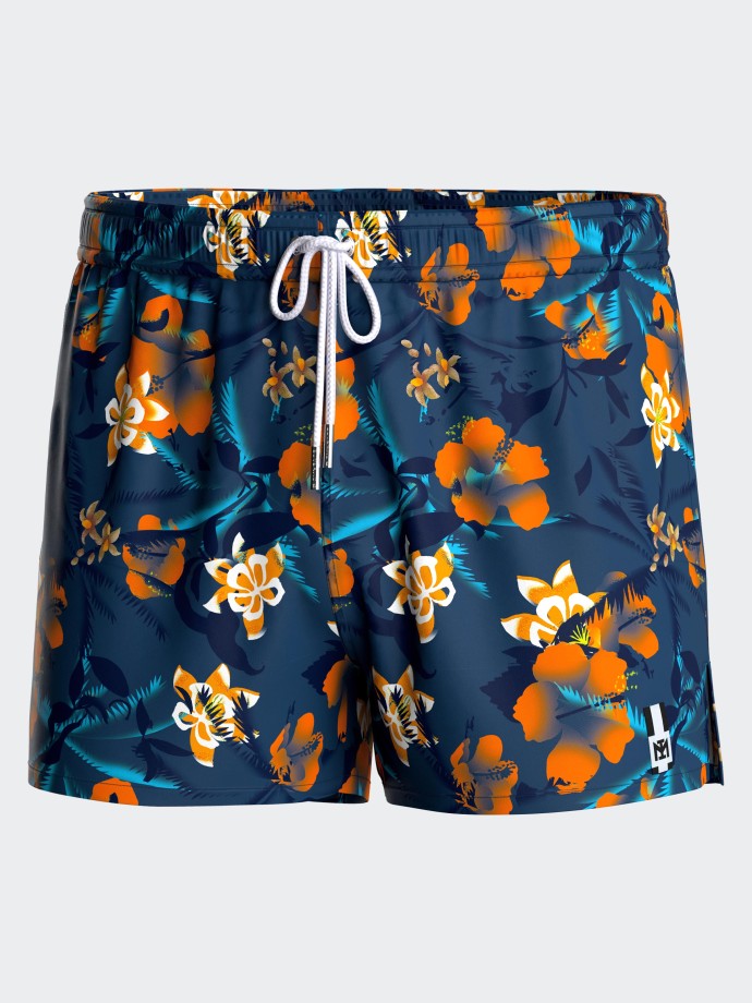 Cales de banho curtos estampado floral
