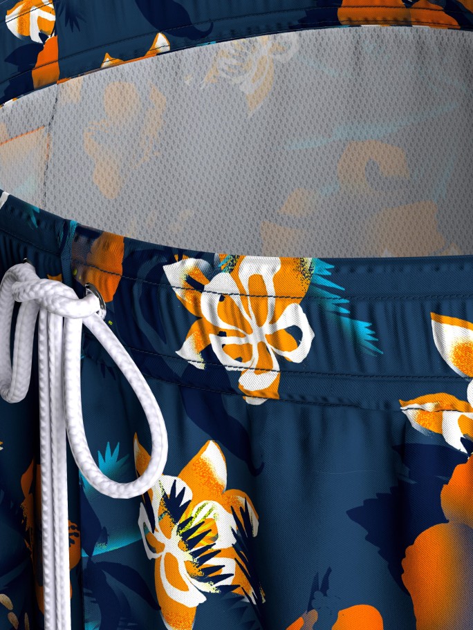 Badeshorts mit Blumenprint