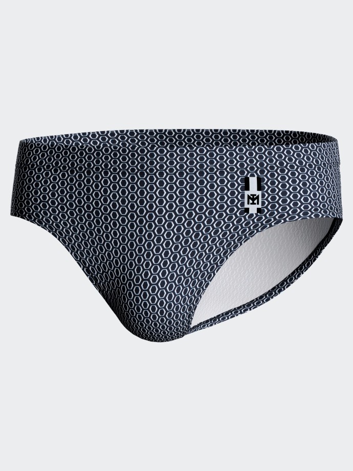 Geometric printed swim brief