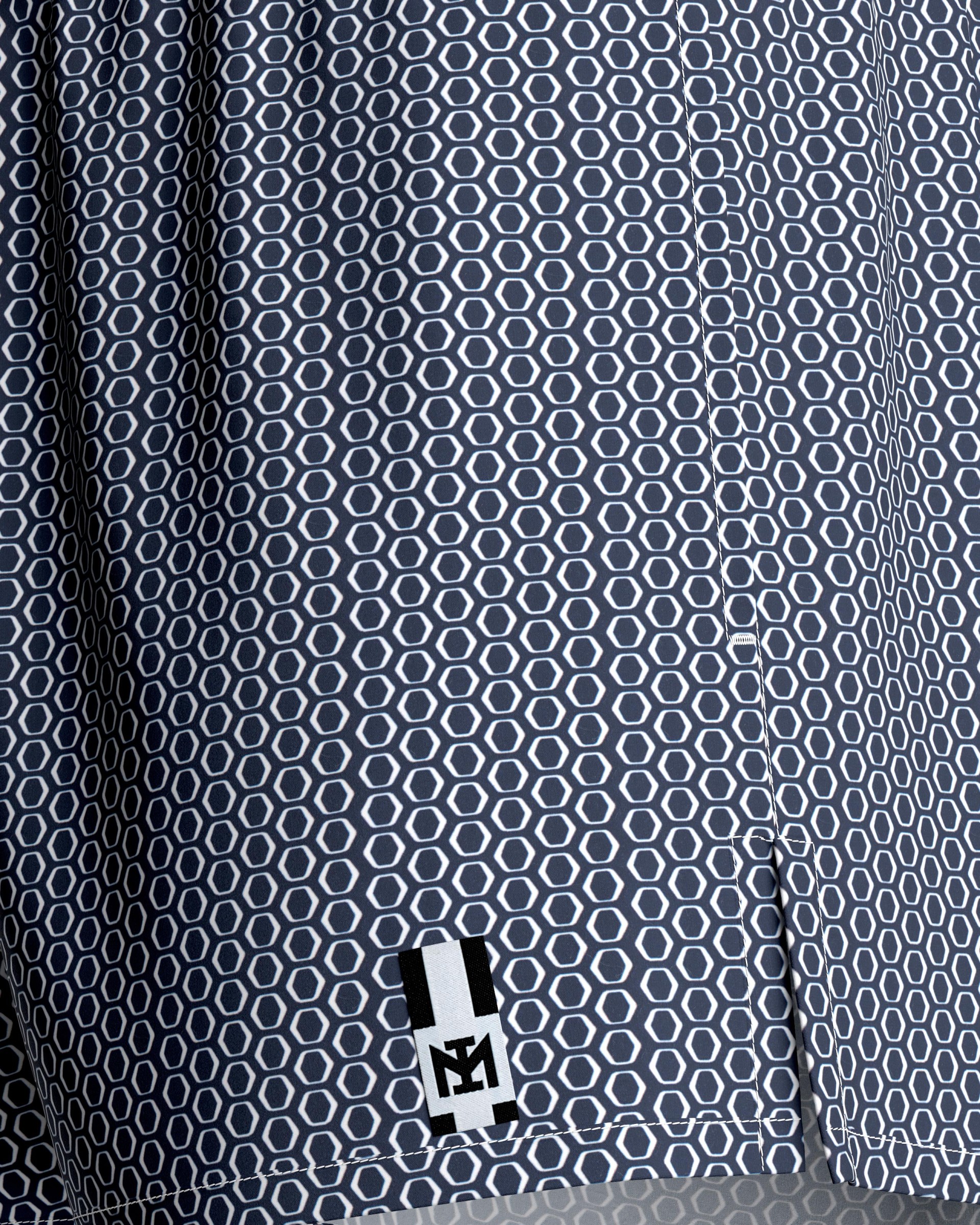 Calções de banho micromotivo geométrico