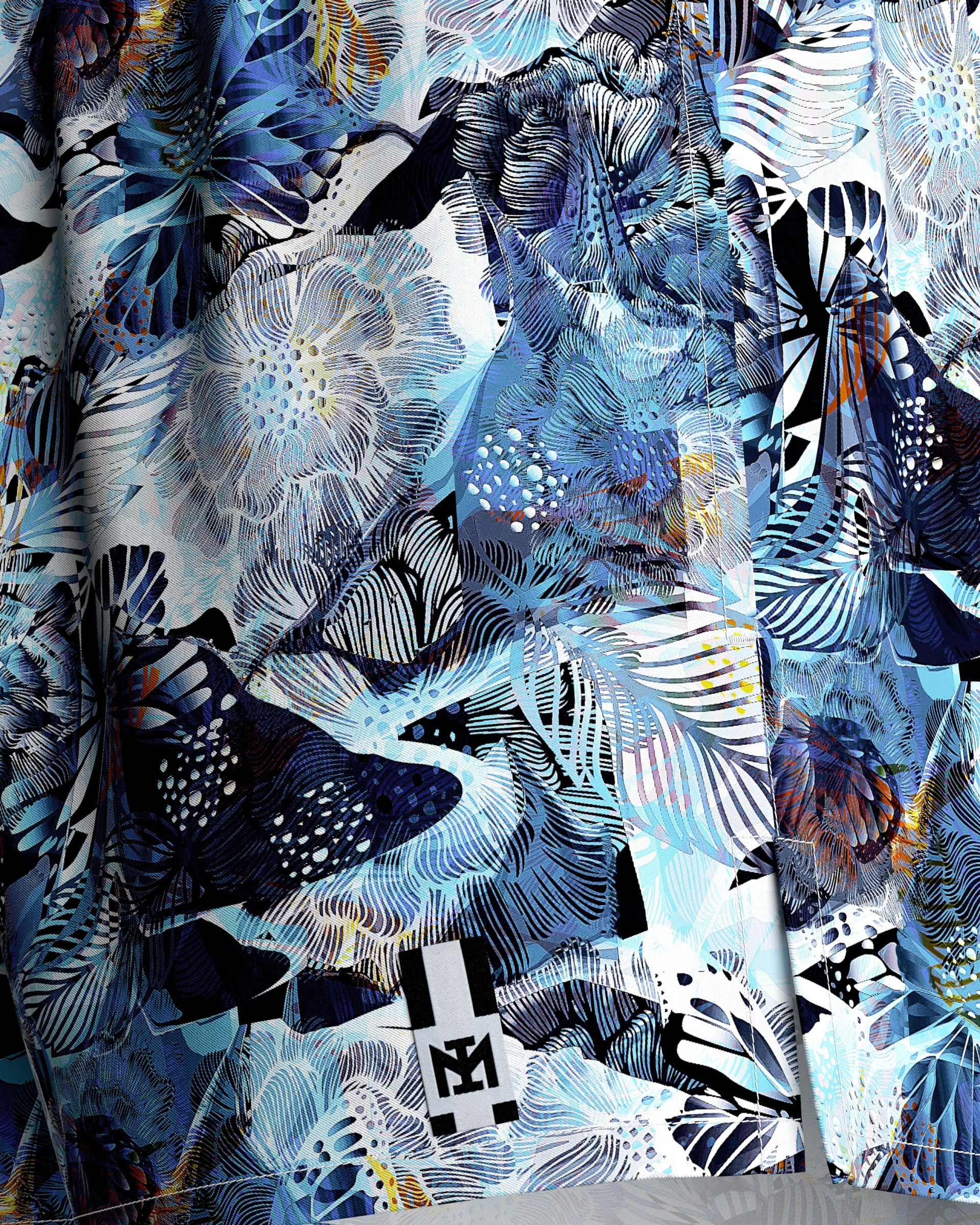 Short tropical printed swim short