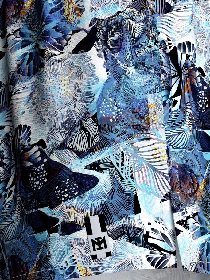 Short tropical printed swim short