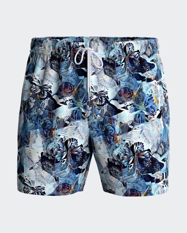 Tropical printed swim short