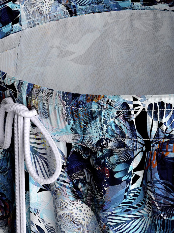 Badeshorts mit tropischem Print
