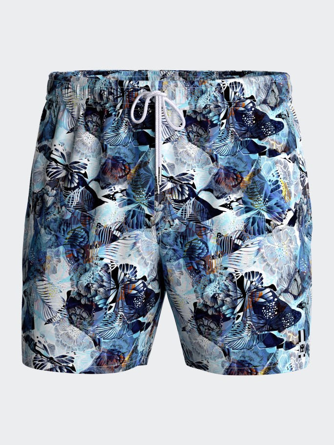 Badeshorts mit tropischem Print