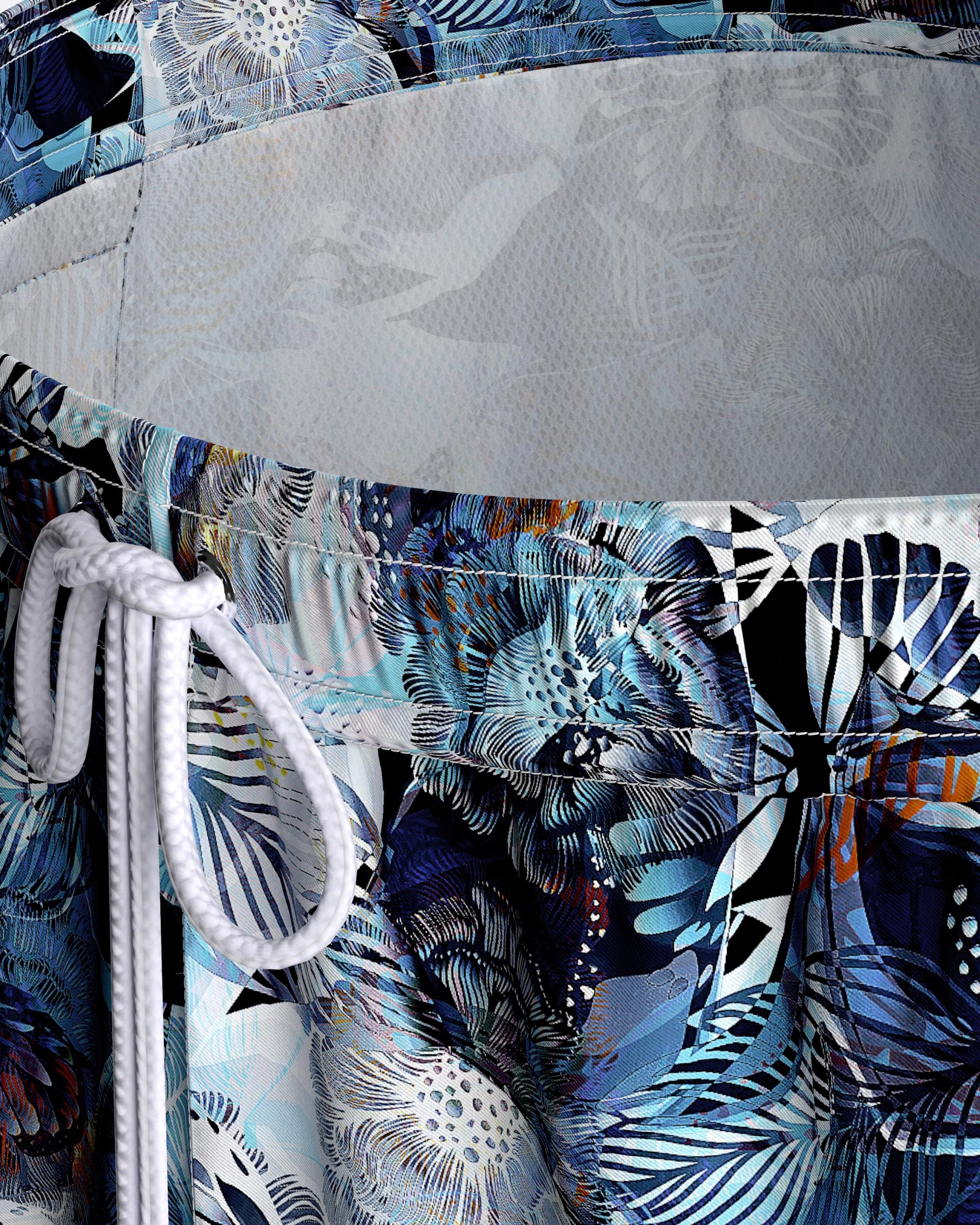 Tropical printed swim short