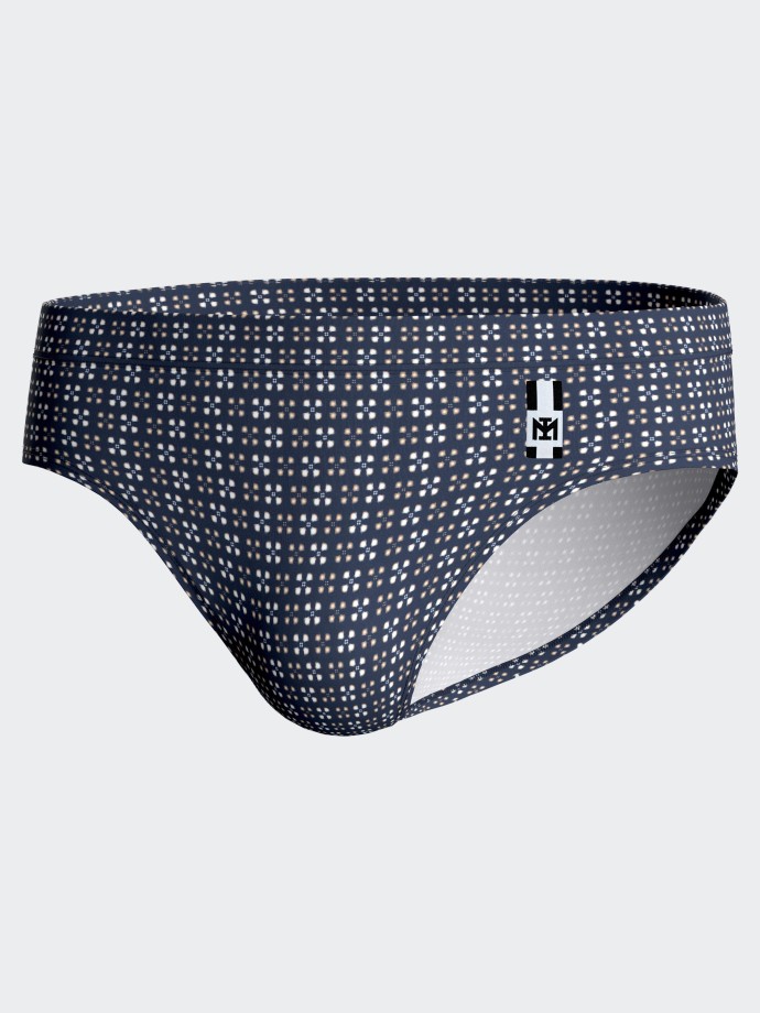 Geometric printed swim brief