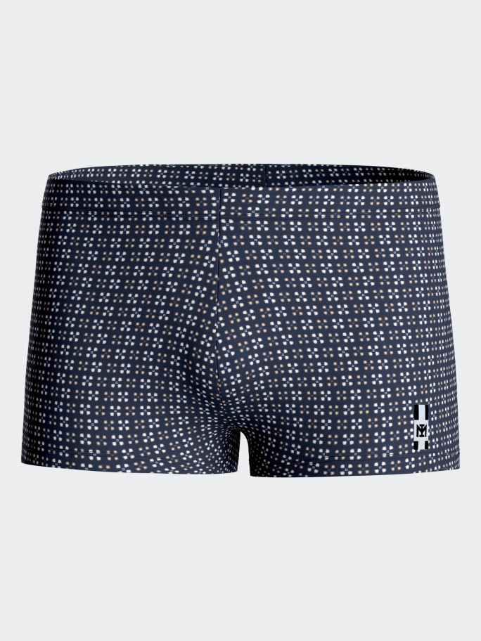 Geometric printed swim boxer
