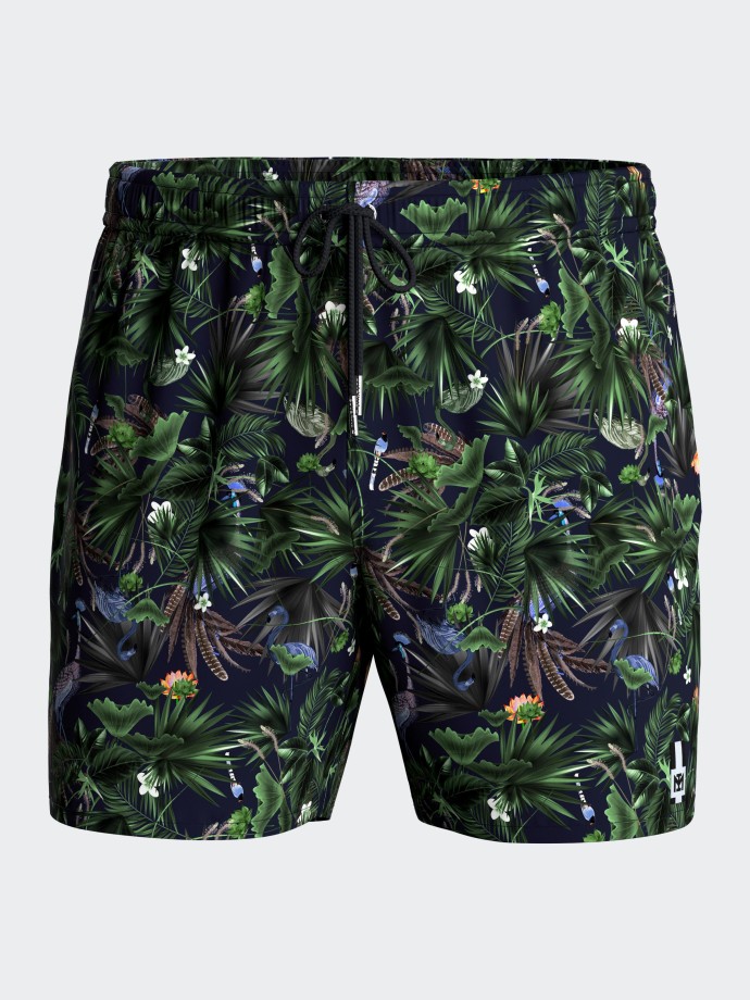 Badeshorts mit tropischem Print Badeshorts mit tropischem Print