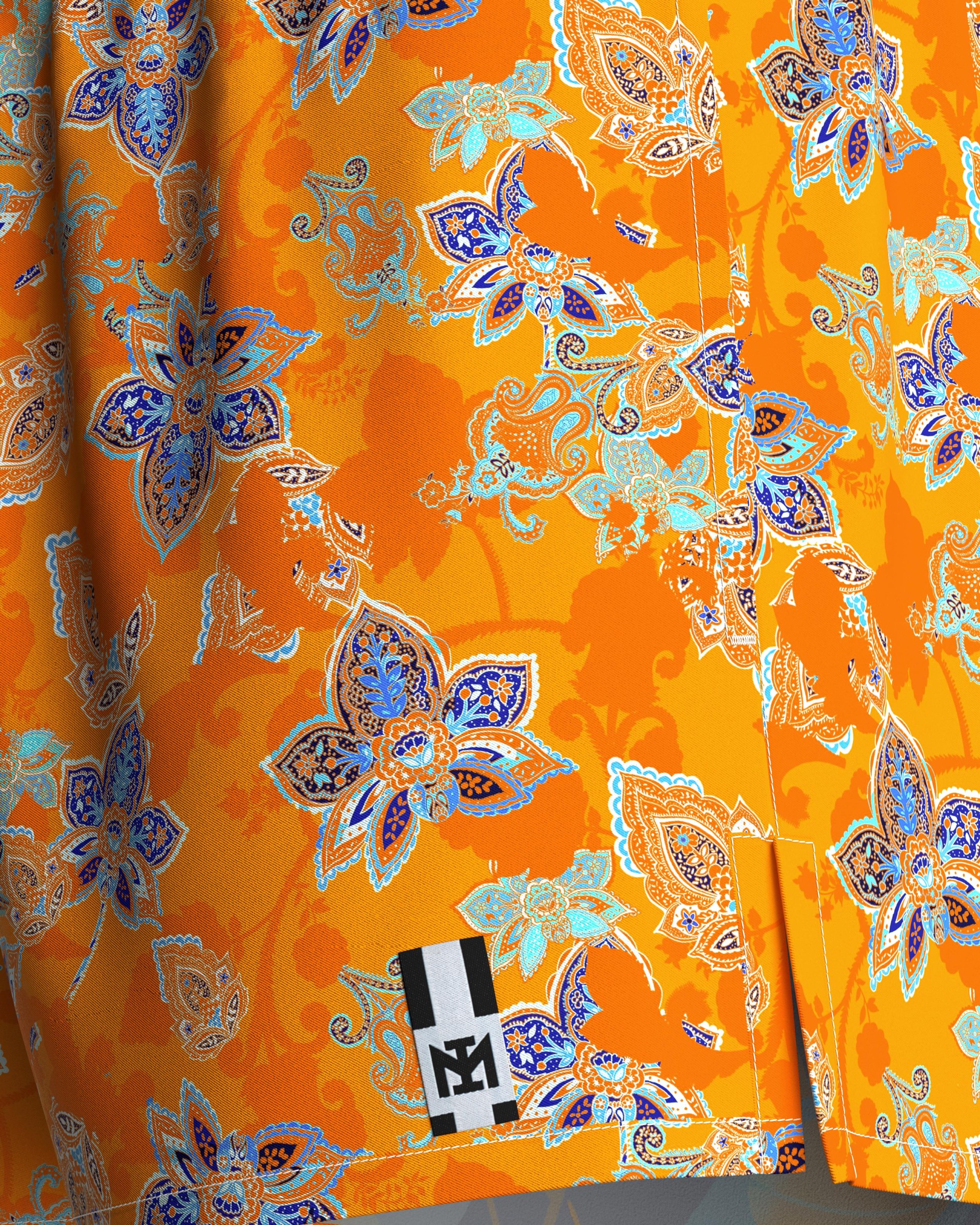 Short floral printed swim short