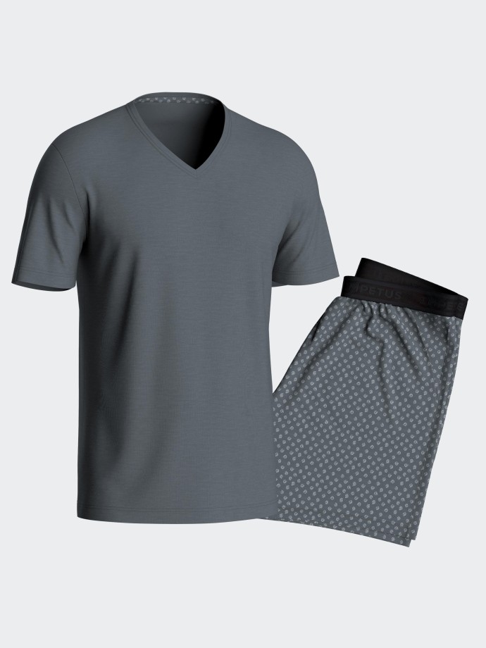 Bedruckter Herrenpyjama aus Lyocell