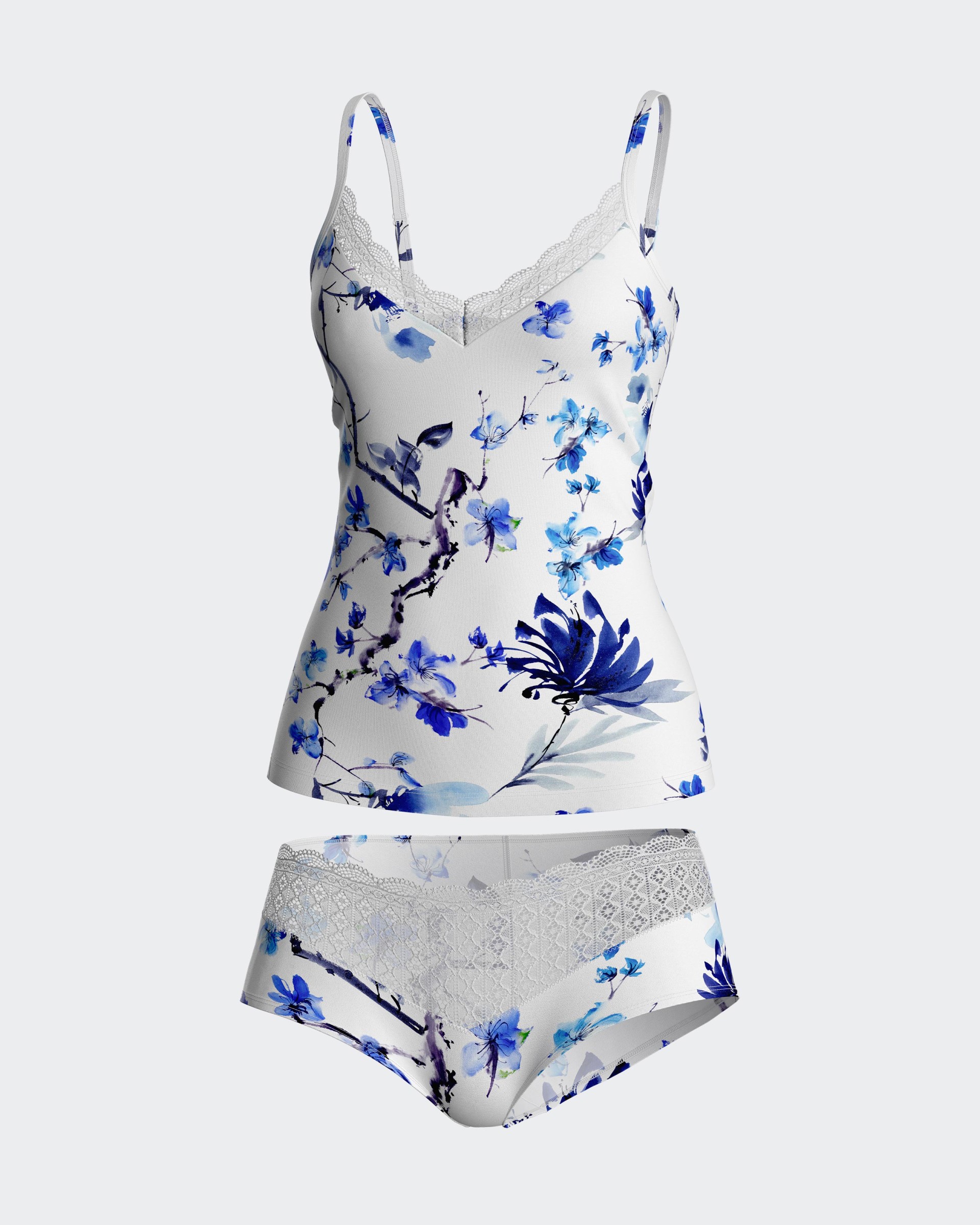 Underwear set of top and panties in Modal