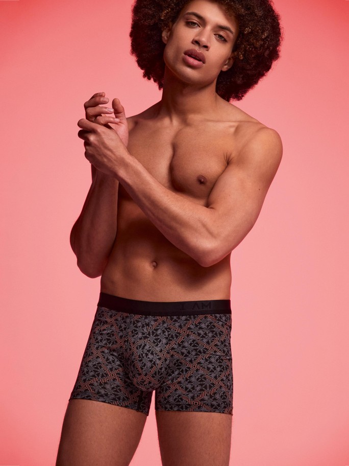 Boxer estampado em Lyocell