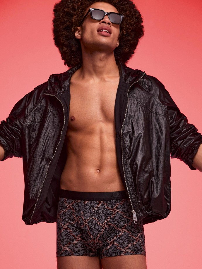 Boxer de punto de hombre estampado en Lyocell Boxer de punto de hombre estampado en Lyocell