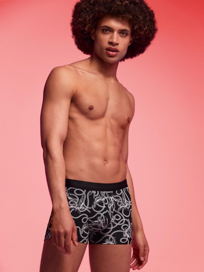 Boxer de homem estampado em Lyocell