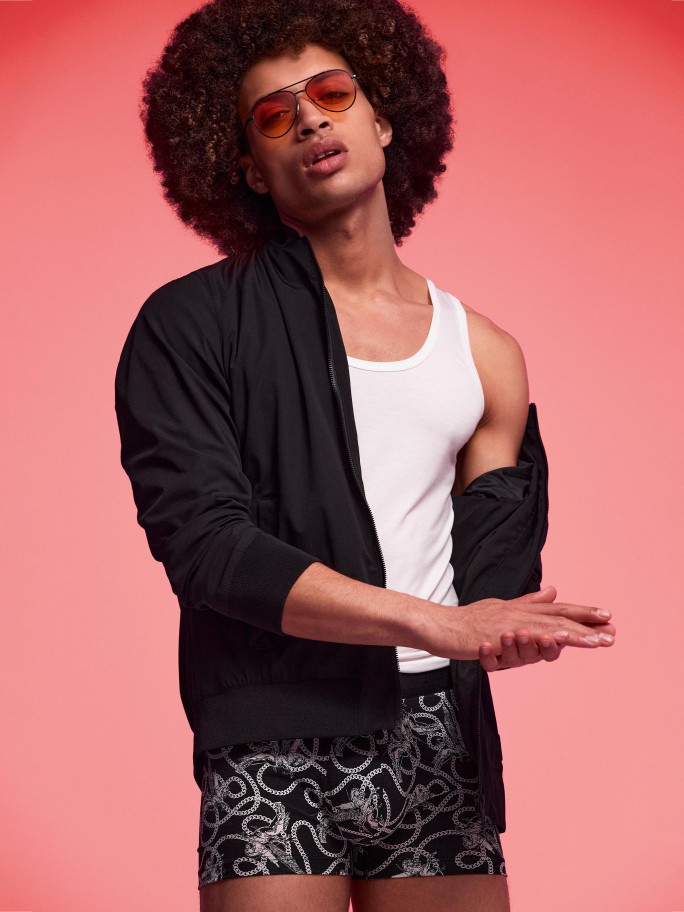 Boxer de homem estampado em Lyocell
