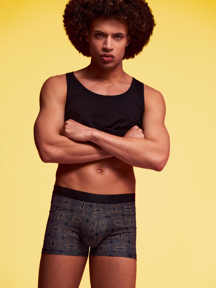 Boxer de homem estampado em Lyocell