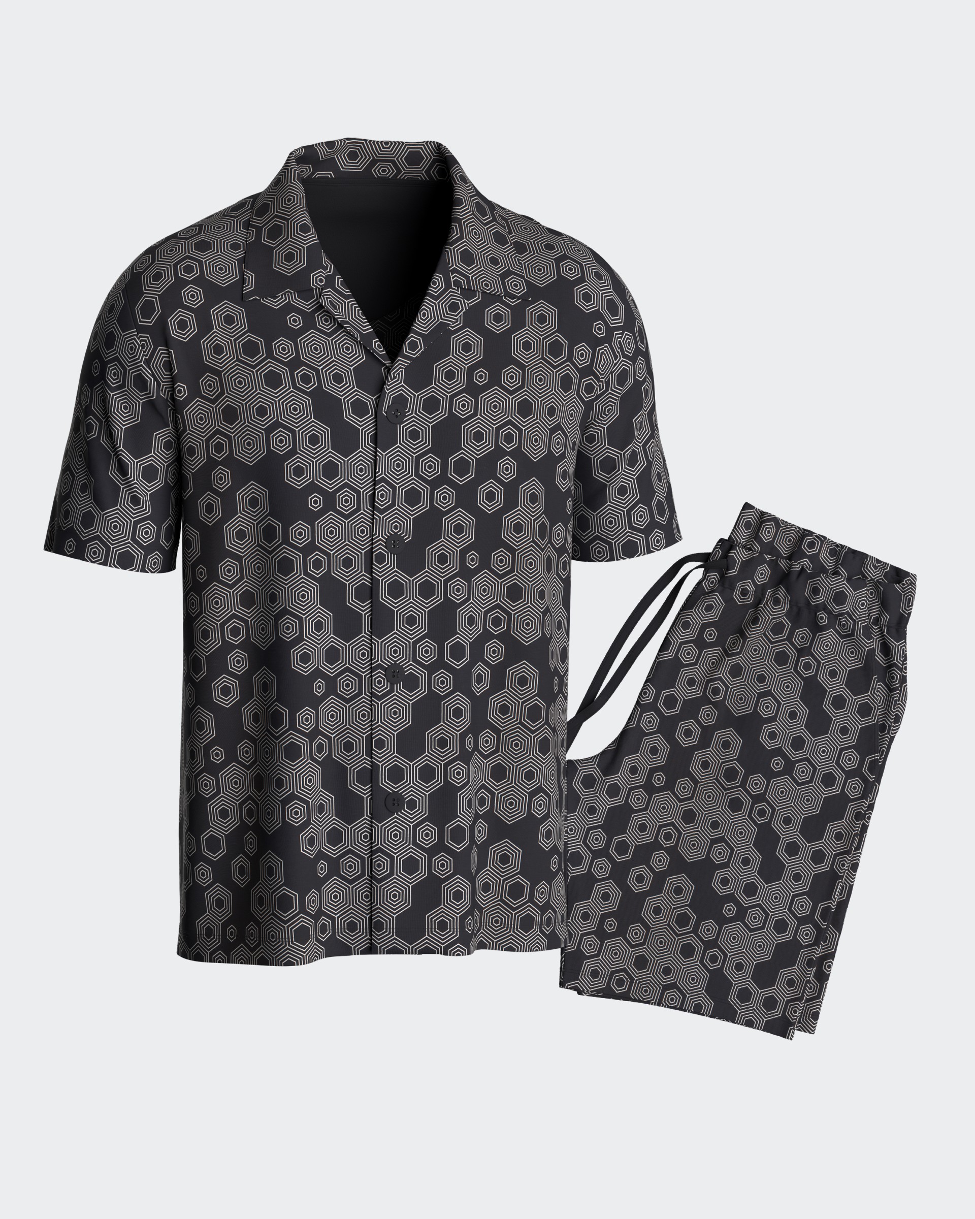 Pyjama court chemisier en Lyocell