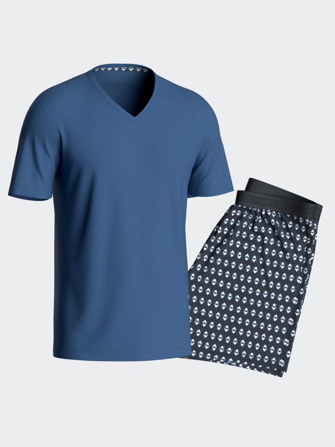 Short pyjama in Cotton Lyocell