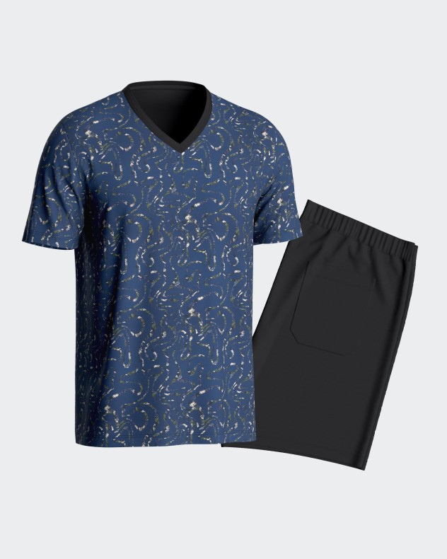 Herrenpyjama aus Baumwolle