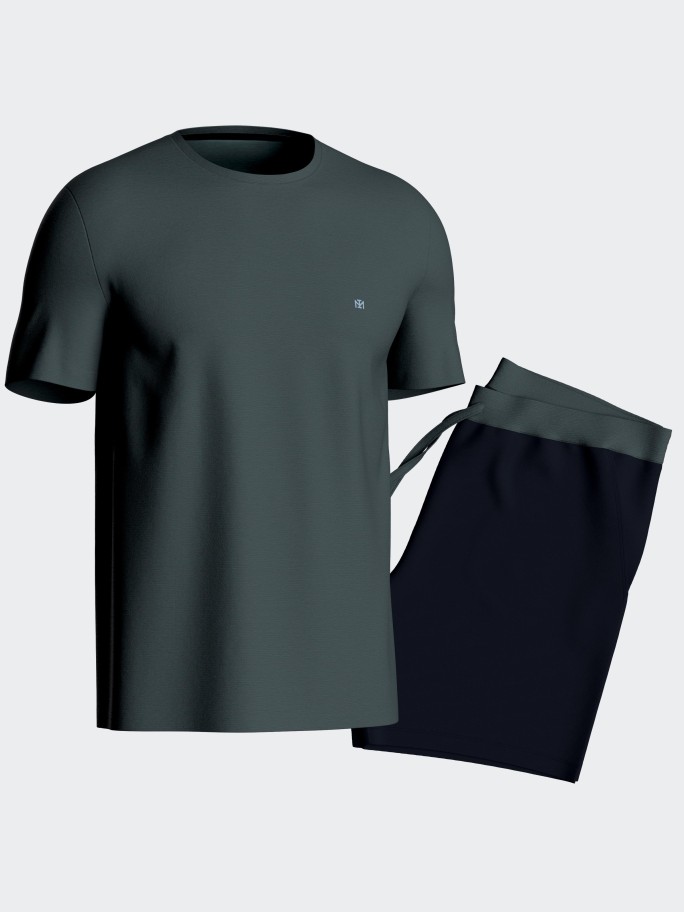 Man's short Pyjamas in Lyocell