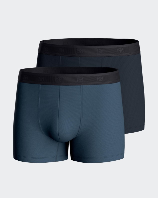 Pack of 2 plain men's boxer in Lyocell