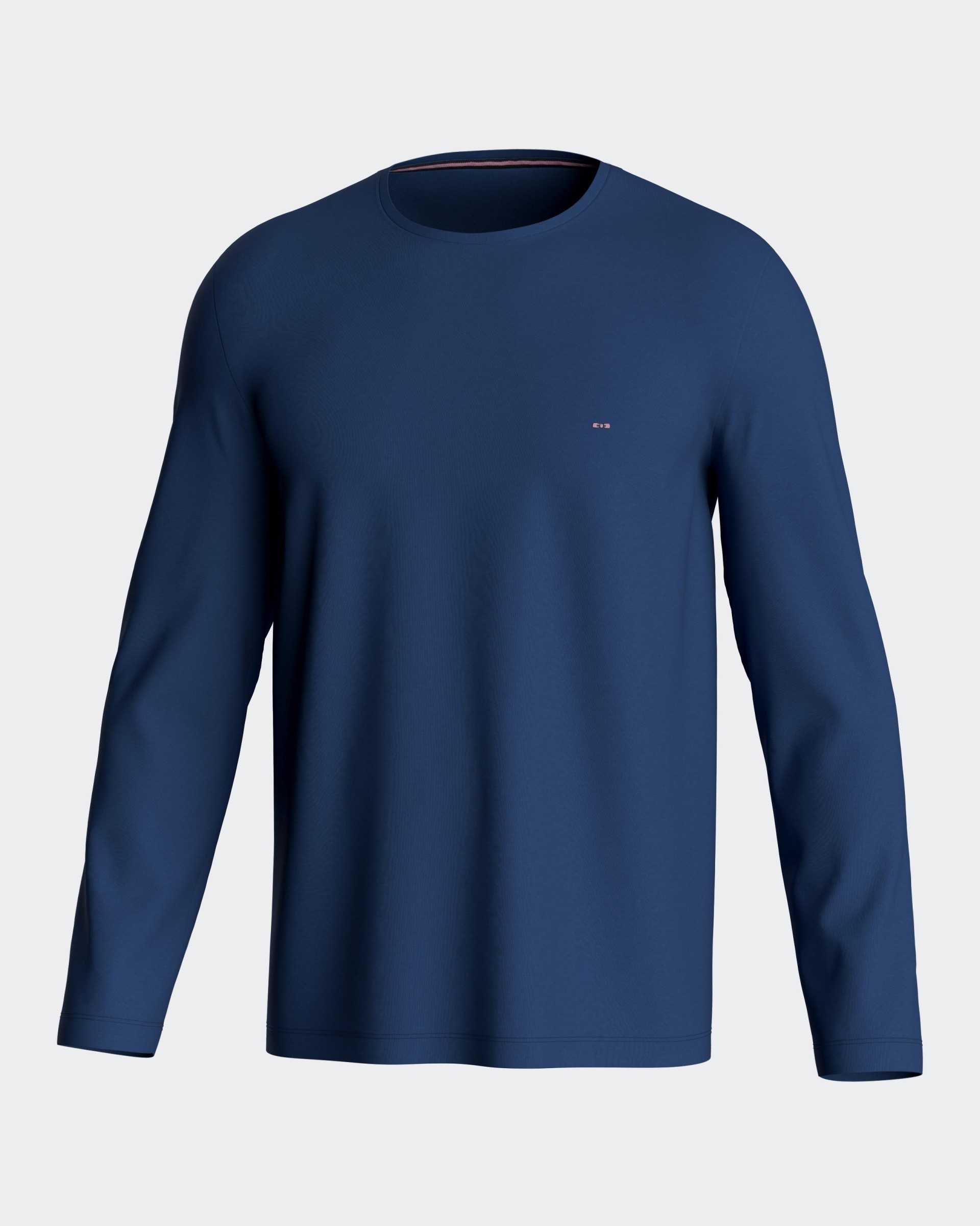 T-shirt  manches longues uni en coton