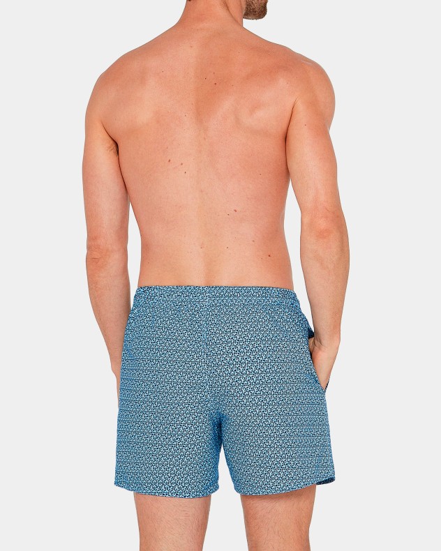Short de bain micromotif imprimé