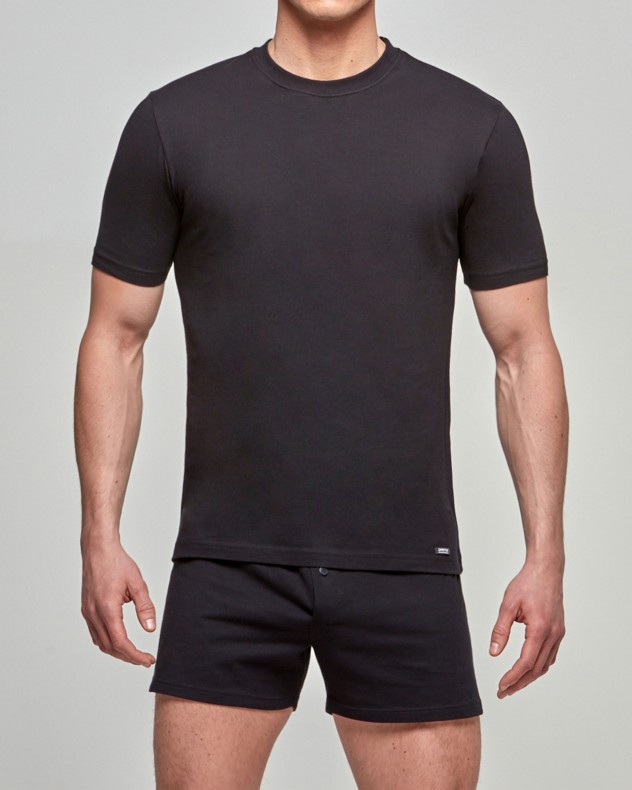 T-shirt de homem gola subida Pure Cotton