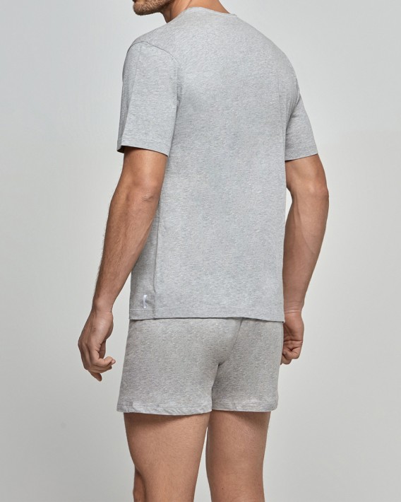 T-shirt de homem gola V Pure Cotton