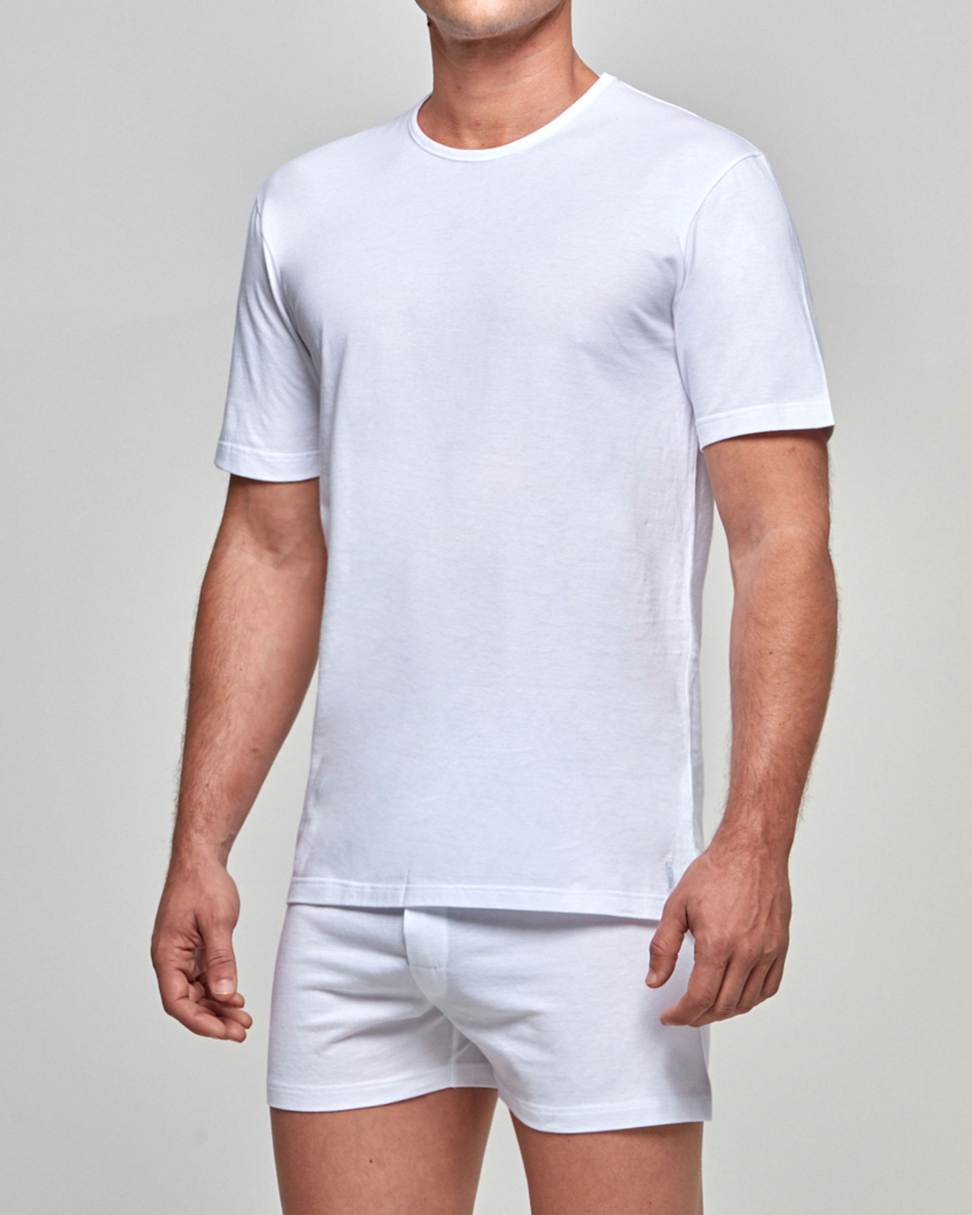 T-shirt de homem gola redonda Pure Cotton