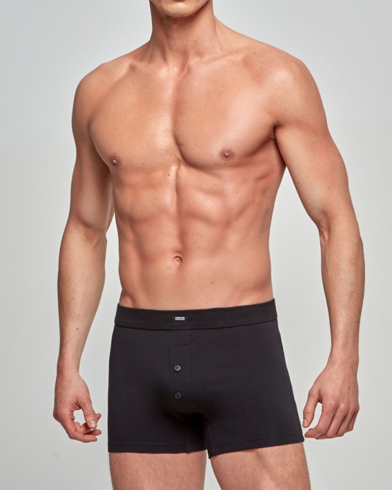 Boxer boutonne en coton lasthanne