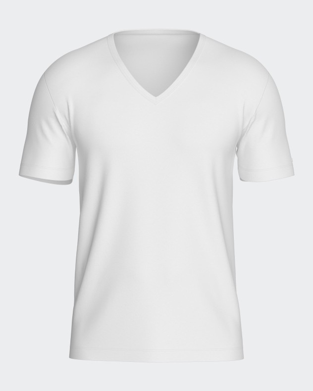 Men's V-neck T-shirt Cotton Stretch