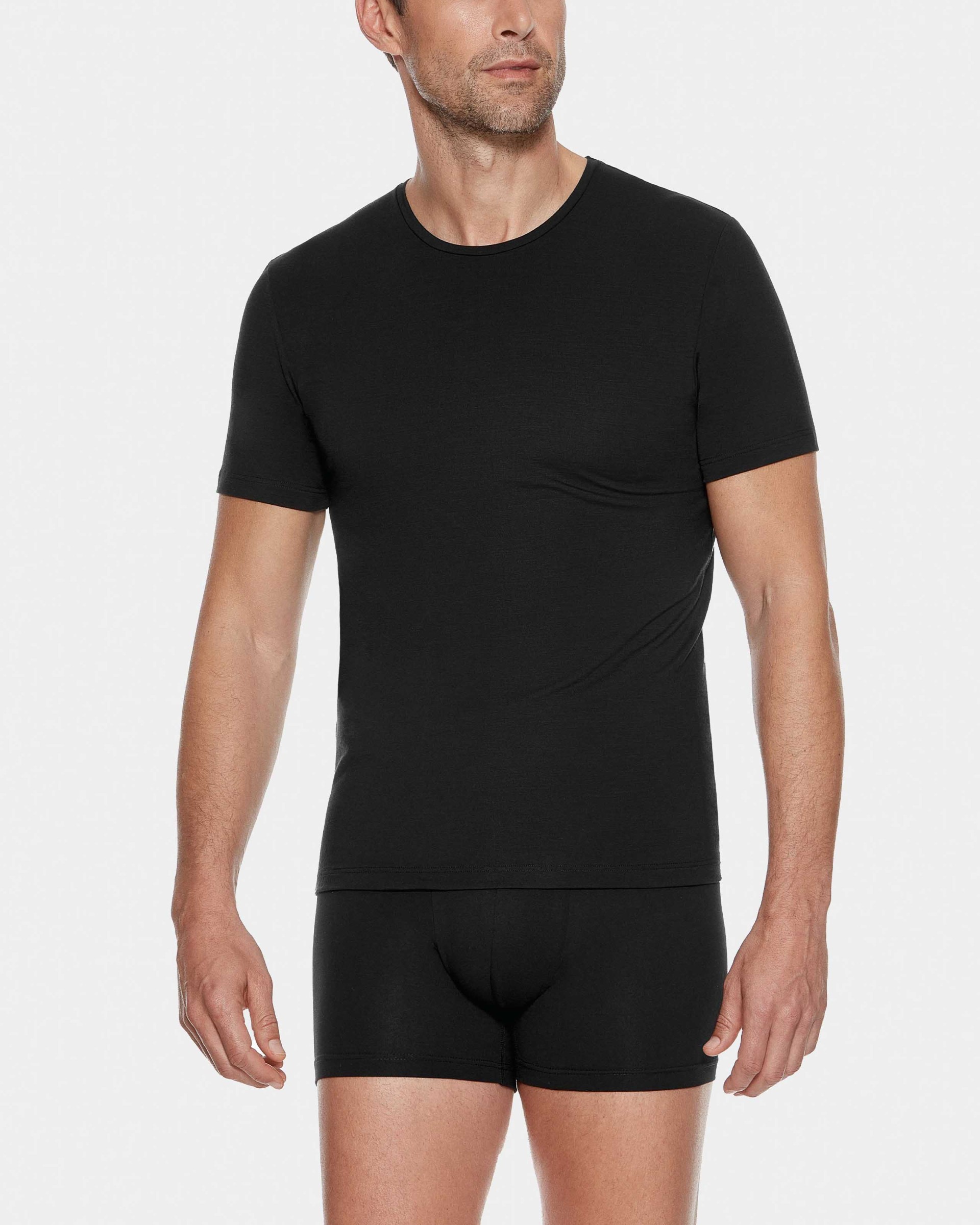 T-shirt interior de homem em Lã Lyocell