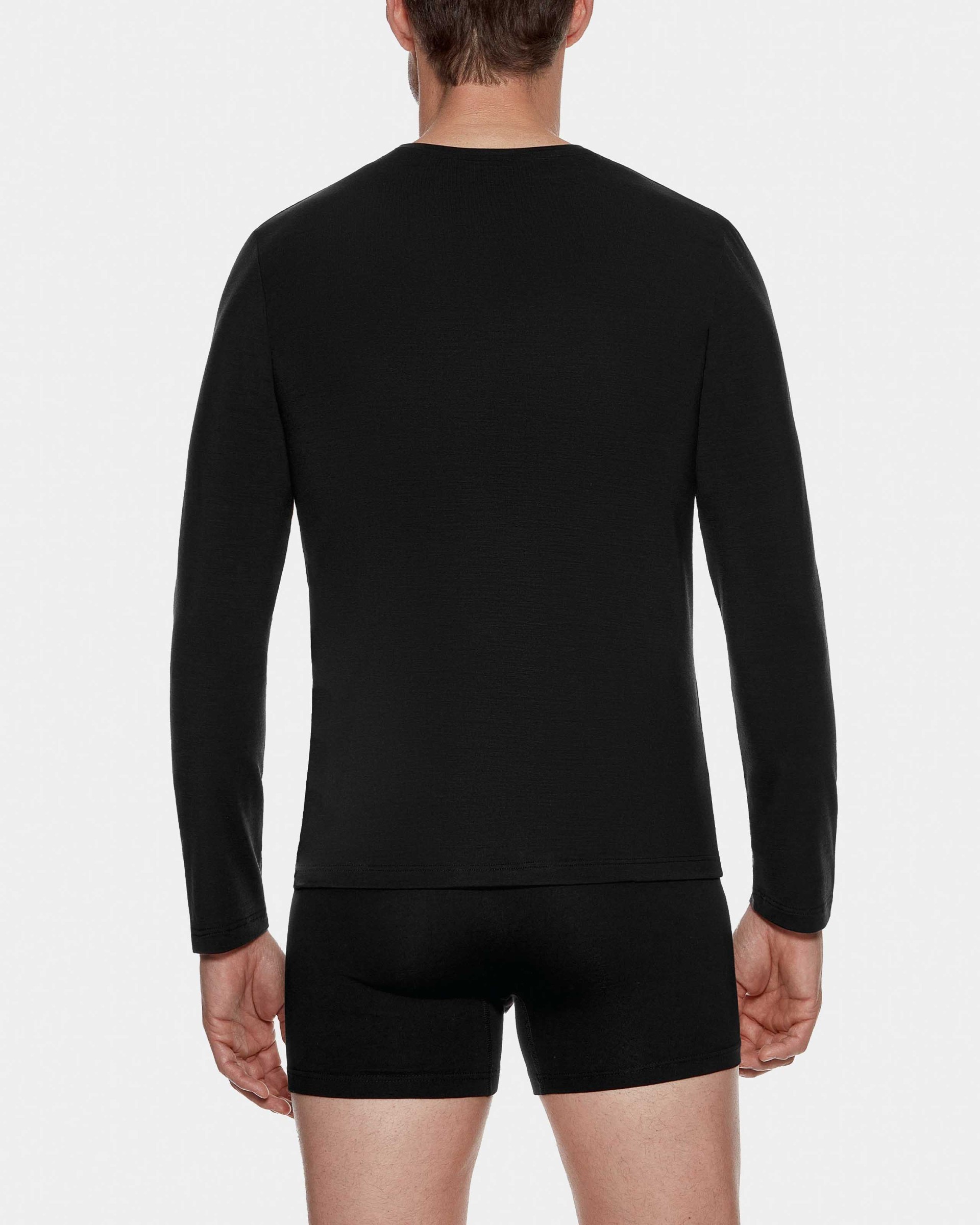 Long sleeve V Neck T-Shirt Wool Lyocell
