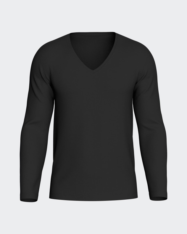T-shirt long sleeves of man in Wool Lyocell